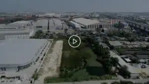 Aerial view of STP&L industrial site with buildings and land.